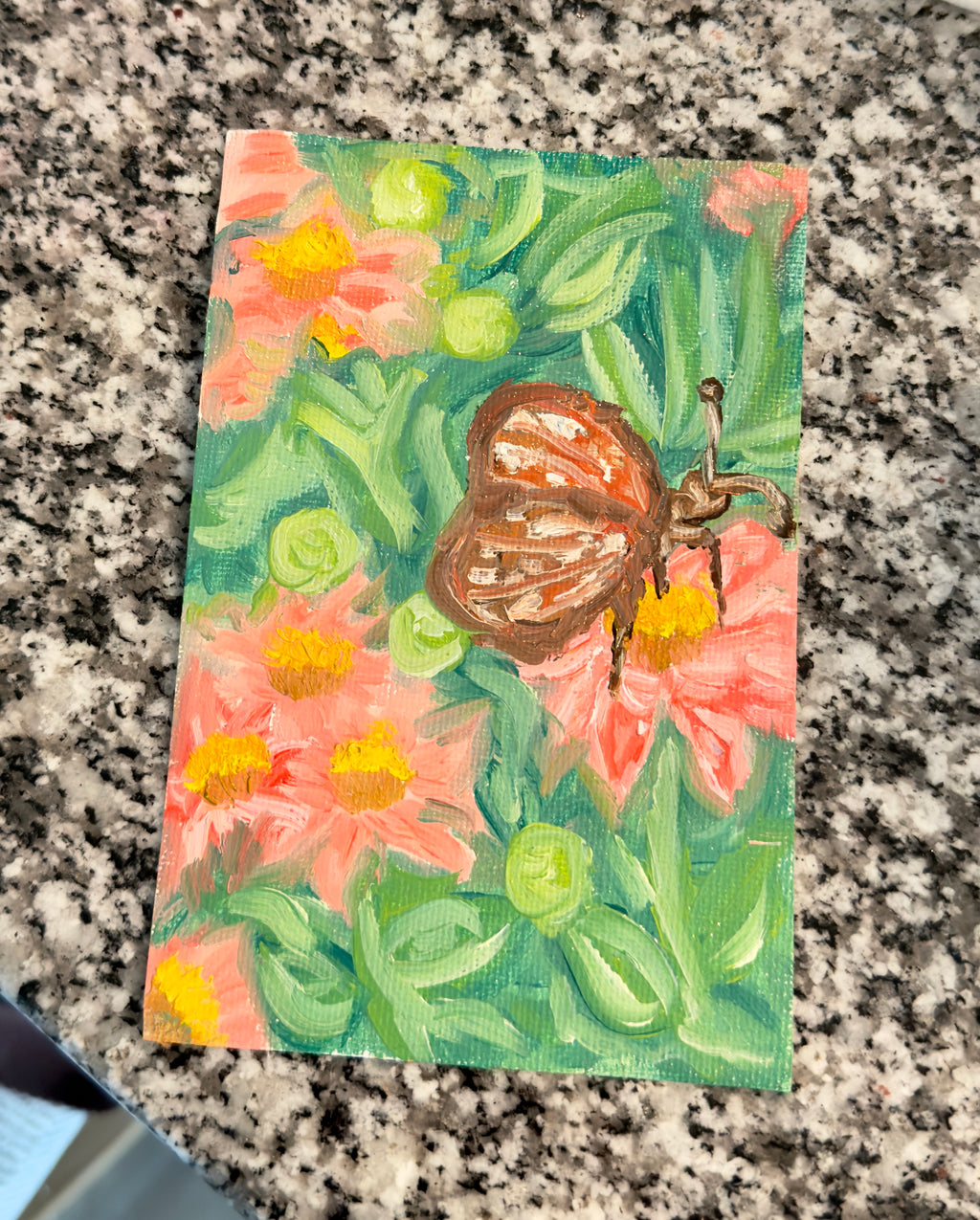 Butterfly Garden — Original Oil Painting