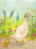 Mother Duck Watercolor Digital Download