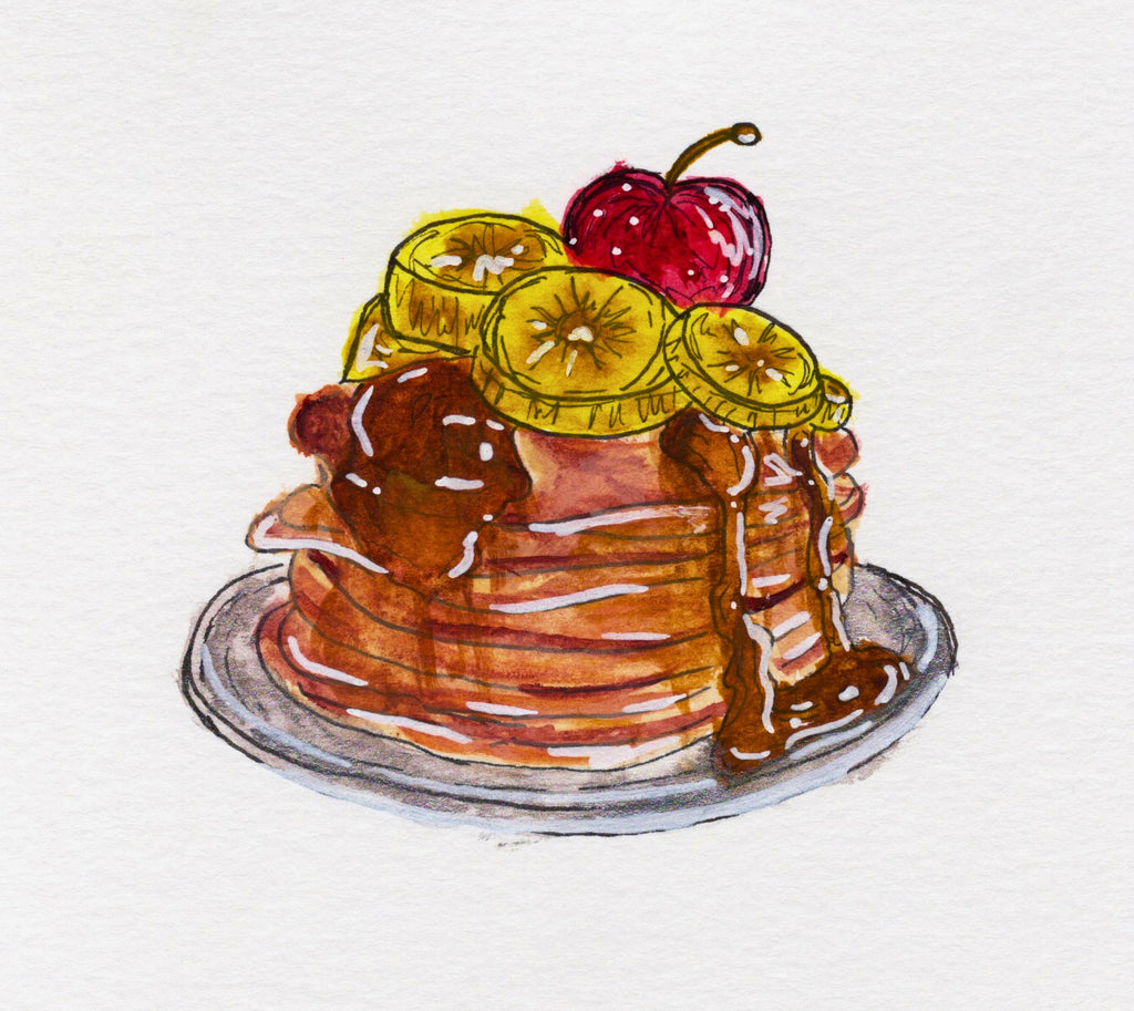 Pancake Stack Watercolor Print